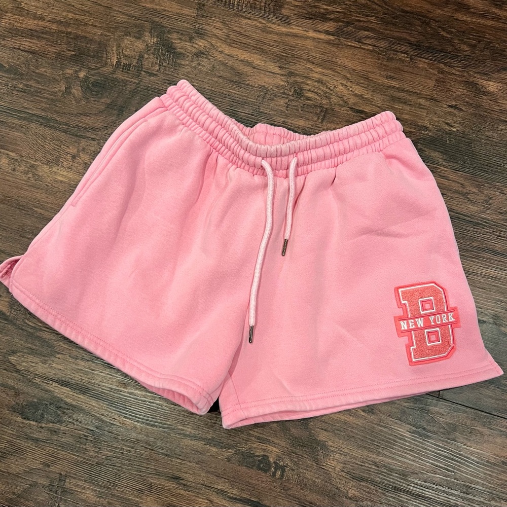 Leveled up buffalo Pink varsity sweatshorts
